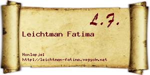 Leichtman Fatima névjegykártya